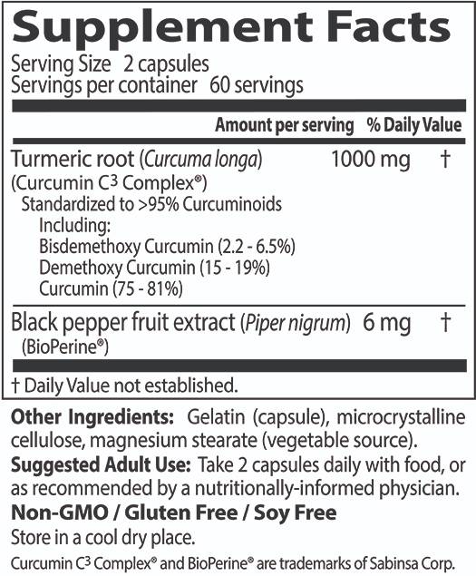 Curcumină cu absorbție ridicată 500 mg - 120 capsule