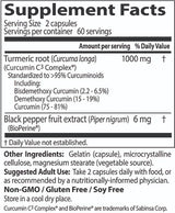 Curcumină cu absorbție ridicată 500 mg - 120 capsule