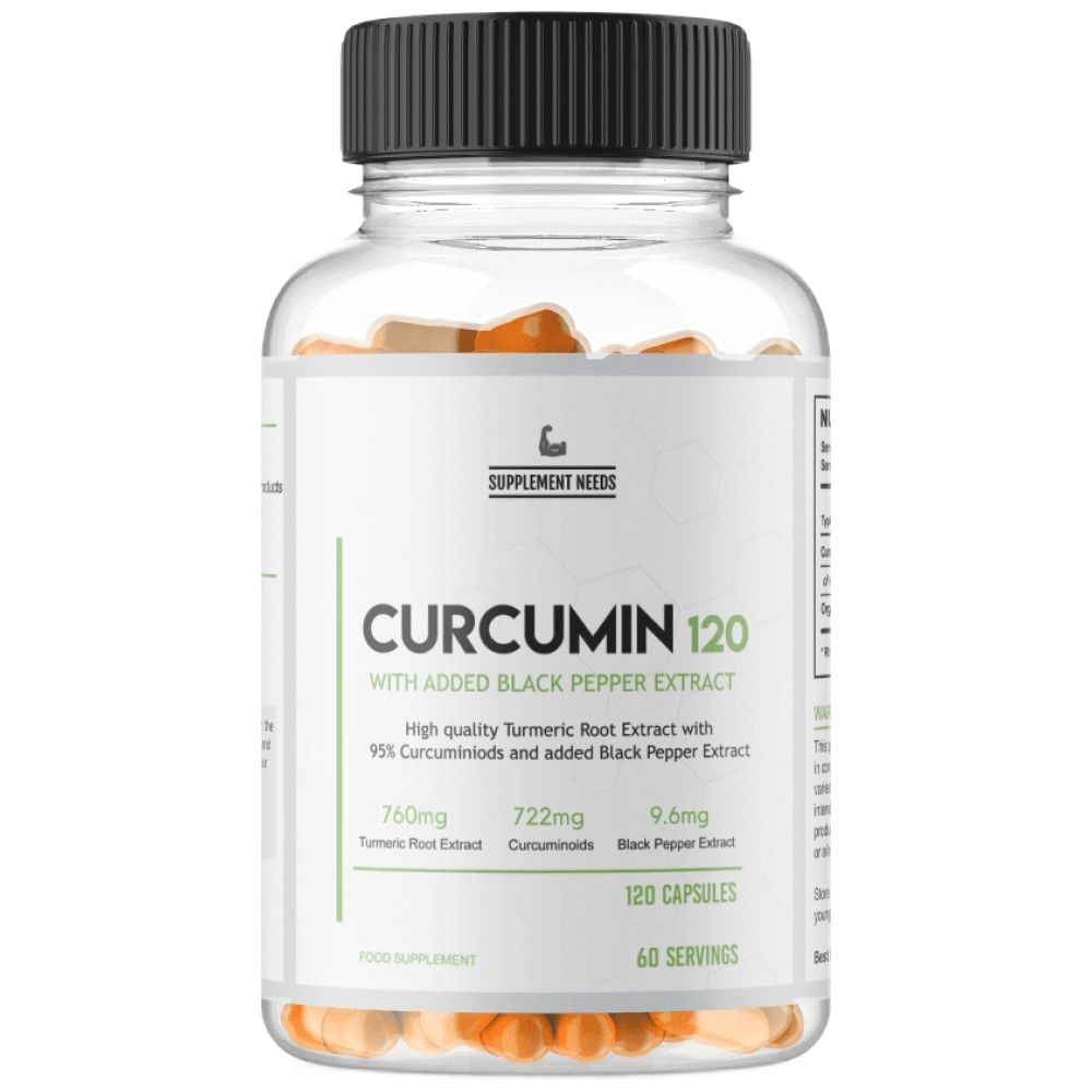 Extract de curcumină și piper negru - 120 capsule
