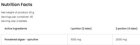 Spirulina - 90 tablete