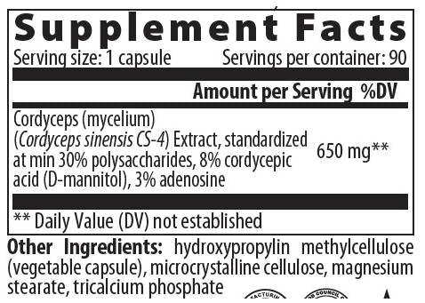 Cordyceps 650 mg - 60 capsule