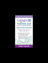 Collagen30® with Hyaluronic Acid / Колаген (биоактивни колагенови пептиди) с хиалуронова киселина, 180 таблетки Webber Naturals - Feel You