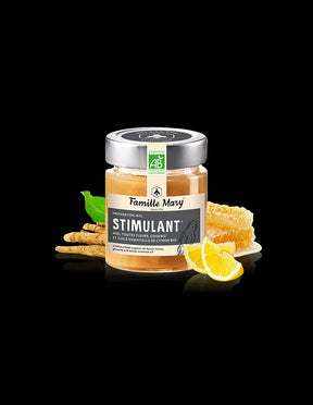 Colored honey with ginger and lemon essential oils, 170 g - Nutra Best Europe