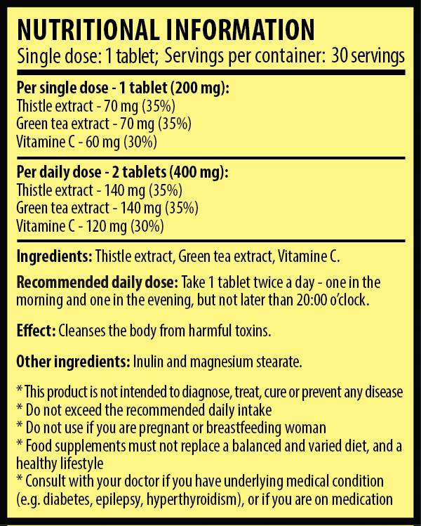 DetoX 30 tablete masticabile