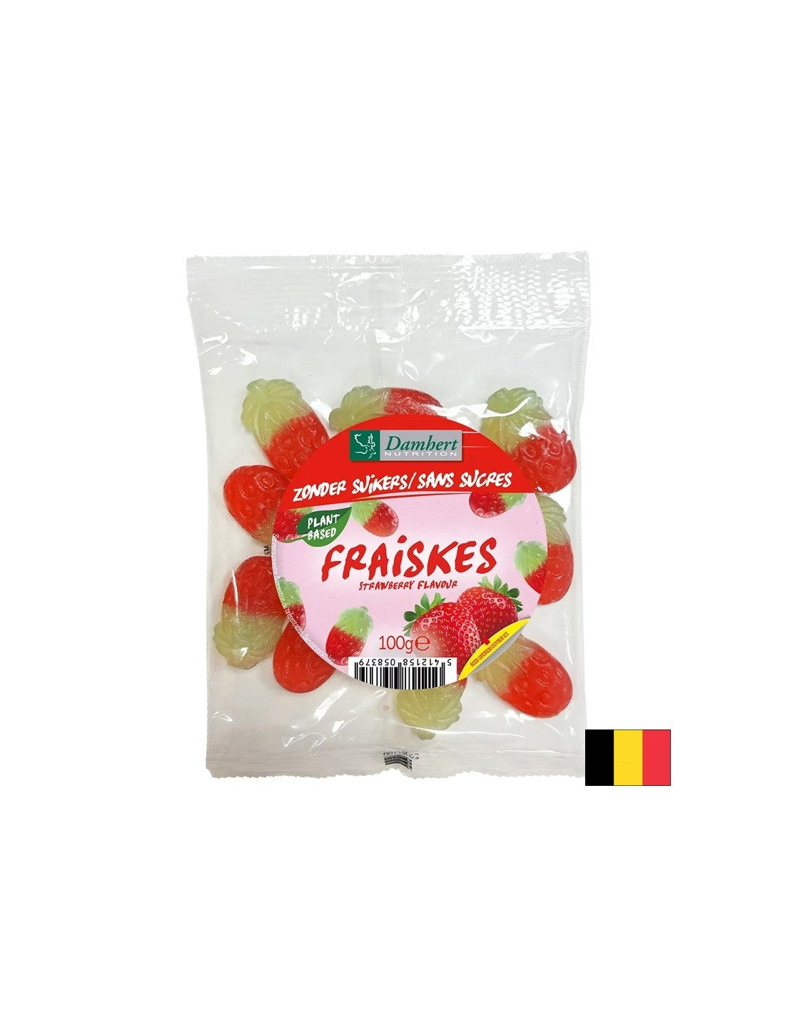 Bomboane moi cu aromă de căpșuni (fără zahăr), 100 g