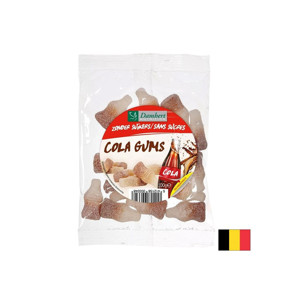 Bomboane jeleu moi cu aromă de cola (fără zahăr), 100 g