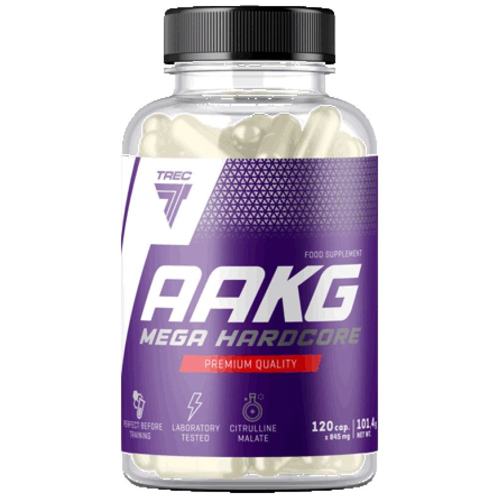 AAKG Mega Hardcore | cu citrulină malat - 120 capsule