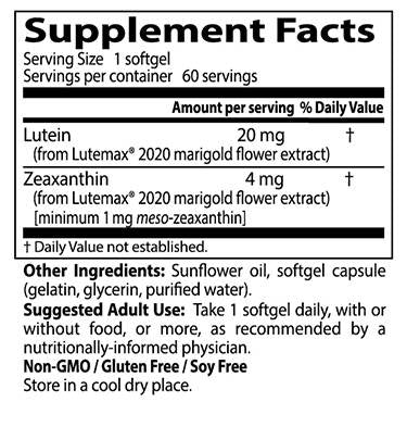 BEST Luteină 20 mg - 60 capsule moi