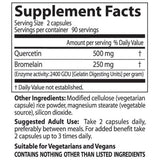 BEST Quercetin Bromelain - 180 capsule