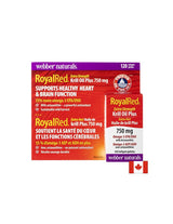 Combinație triplă pentru susținerea inimii și a creierului - ulei de krill + Omega-3 și astaxantina RoyalRed, 120 capsule softgel