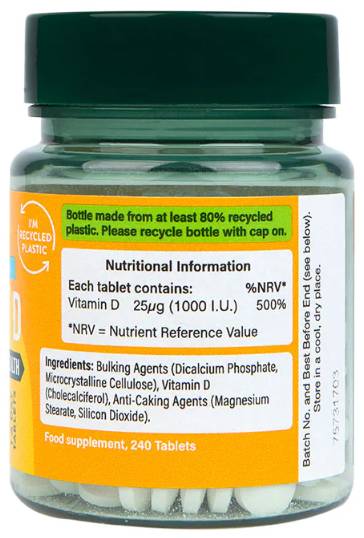 Vitamina D3 1000 UI - 240 tablete