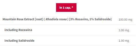 Rhodiola Rosea 500mg | 100 mg extract de rădăcină - 90 capsule