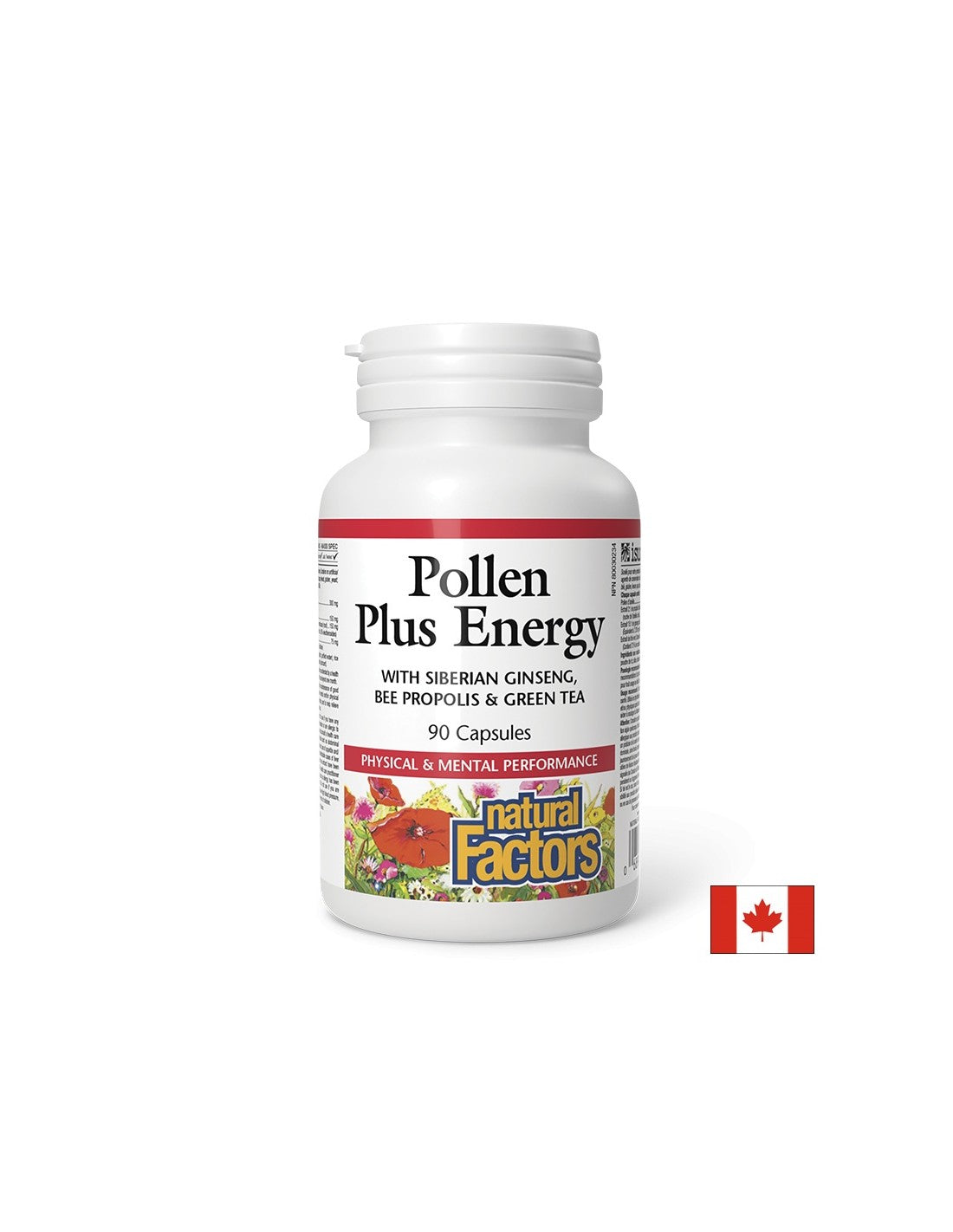 Polen Plus Energie | Cu Ginseng siberian, propolis de albine și ceai verde - 90 capsule