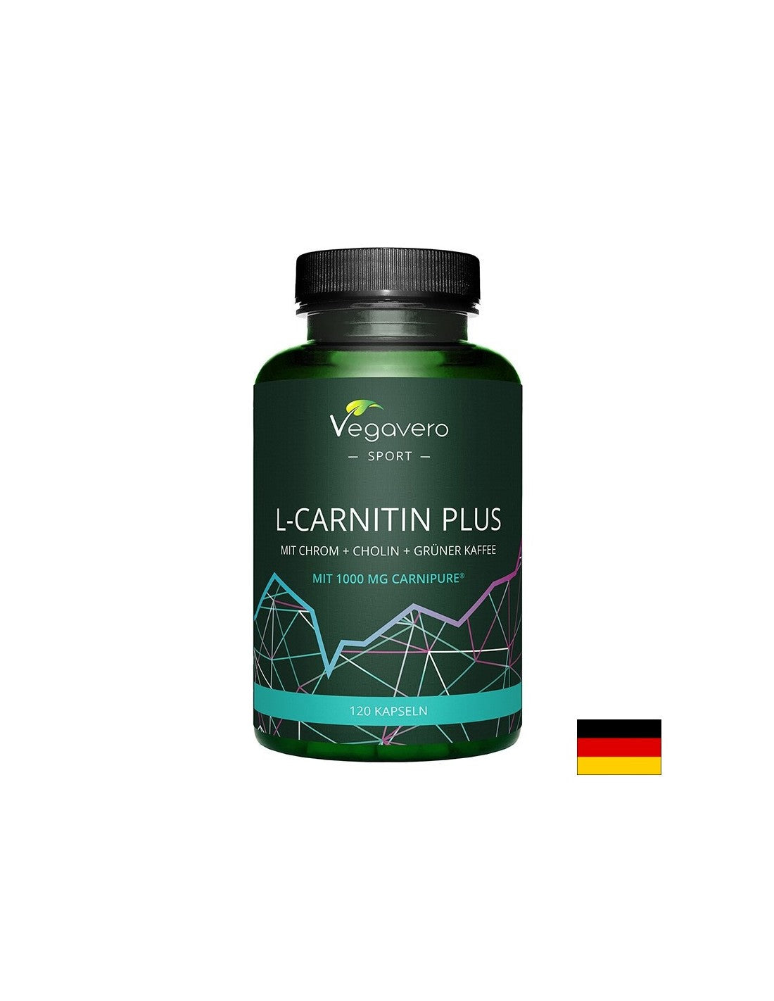 Controlul energiei si greutatii - L-Carnitina + Crom, colina si cafea verde, 120 capsule