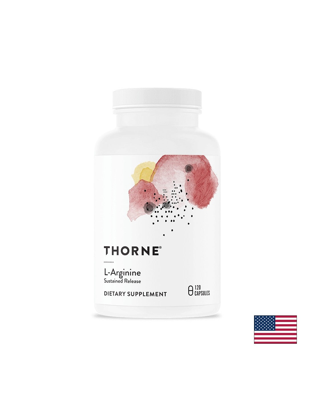 Energie și masă musculară - L-Arginina, 2g x 120 capsule Thorne cu eliberare întârziată