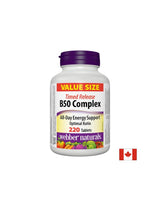 Energie, activitatea creierului și sistemul cardiovascular - Complex de vitamina B50, 220 tablete