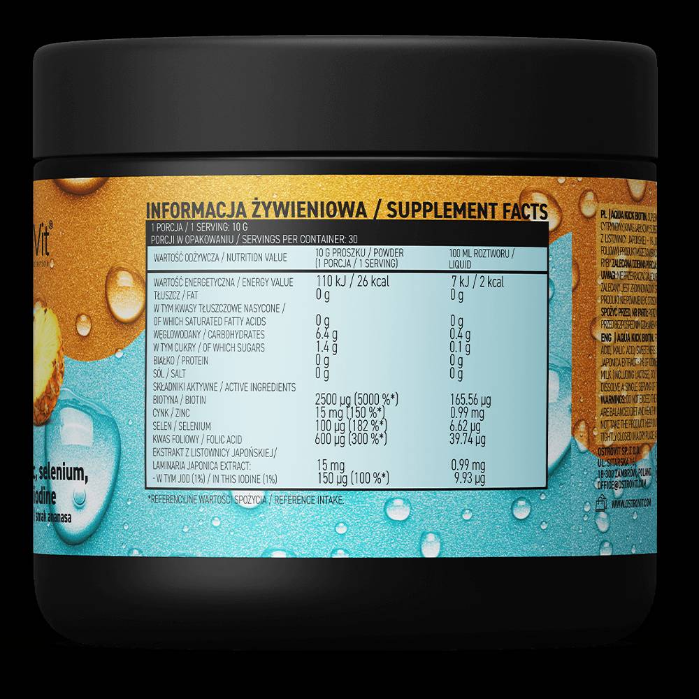 Aqua Kick / Advanced Hydration cu Biotină, Zinc, Seleniu - 300 grame