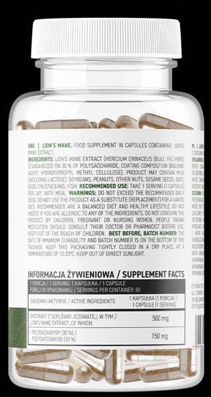 Lion's Mane 500 mg / Vege 60 capsule
