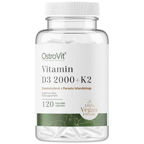 Vitamin D3 2000 + K2 50 mcg | Vege 120 capsules - Nutra Best Europe