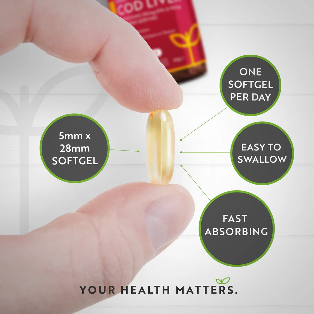 Ulei de ficat de cod 1000 mg – 365 capsule moi