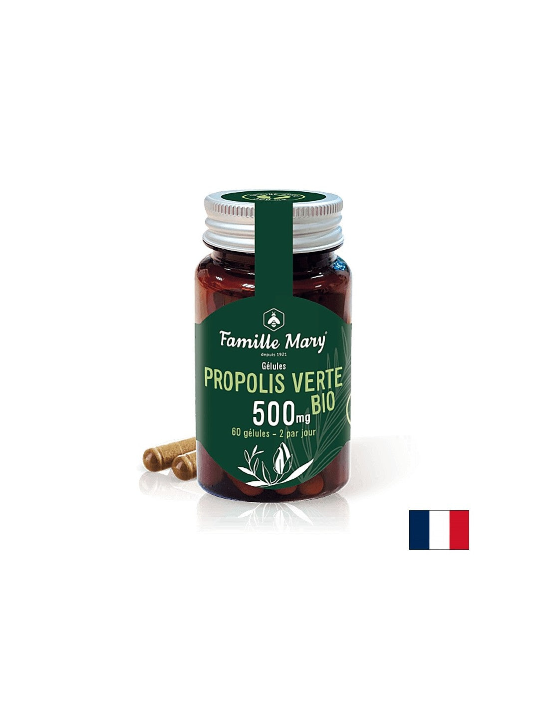 Propolis Verte BIO / Bio propolis verde 500 mg, 60 capsule Famille Mary