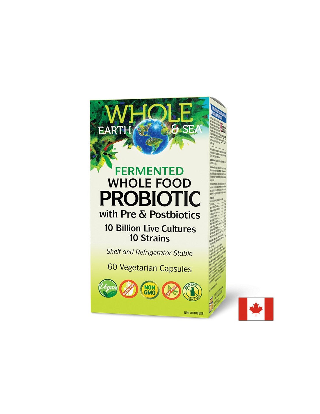 Probiotic cu pre și postbiotice | 10 miliarde de culturi vii, 10 tulpini - 60 de capsule