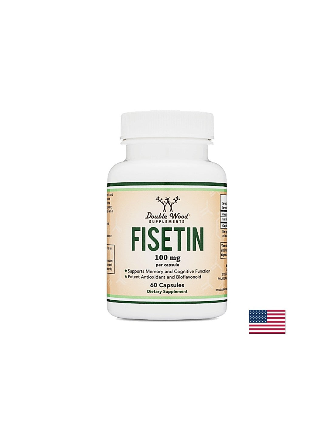 Fisetin, 100 mg, 60 capsule Double Wood