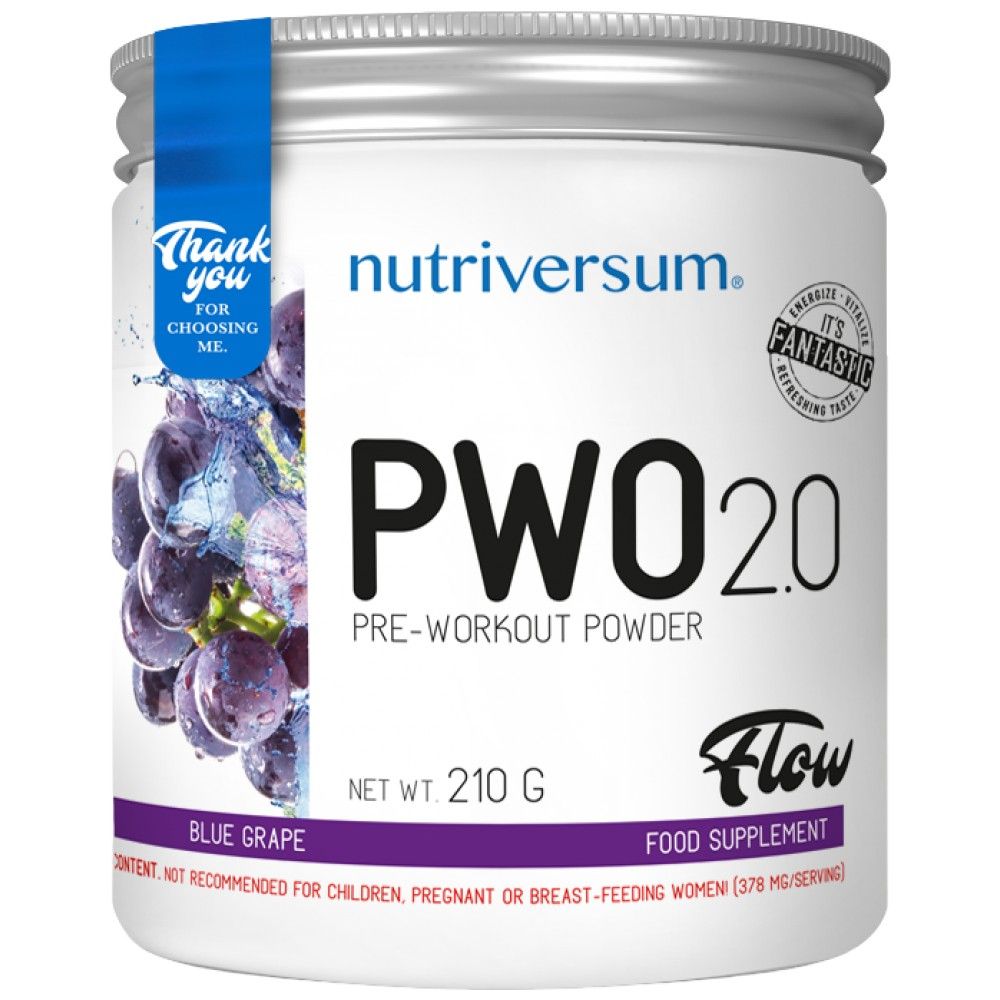 PWO 2.0 Flow | Pudră înainte de antrenament - 210 grame