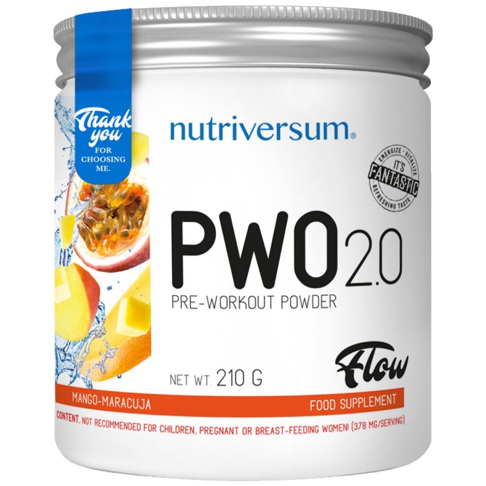 PWO 2.0 Flow | Pudră înainte de antrenament - 210 grame