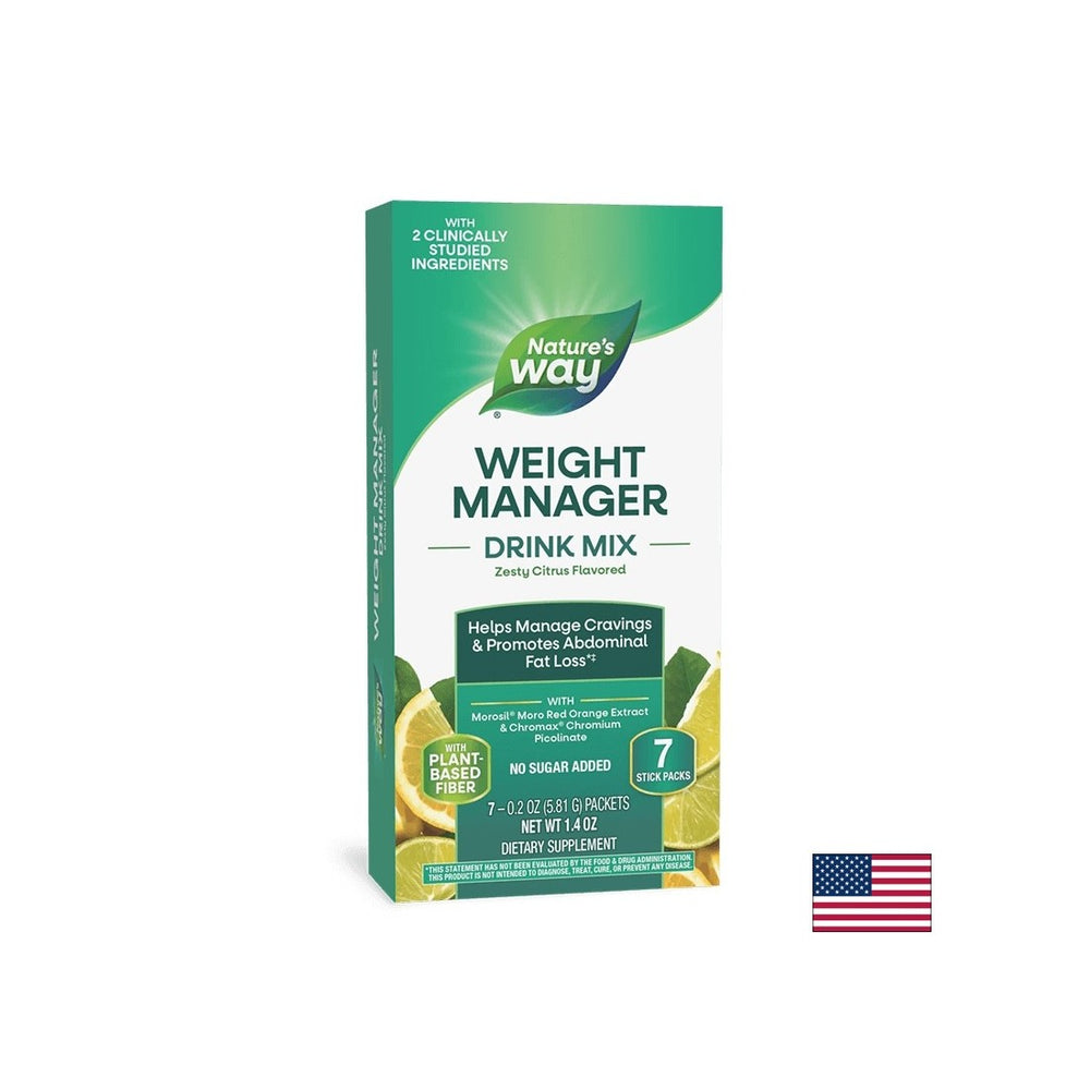 Formulă pentru controlul apetitului, greutății și grăsimii abdominale - Weight Manager - 7 pliculețe, aromă de citrice
