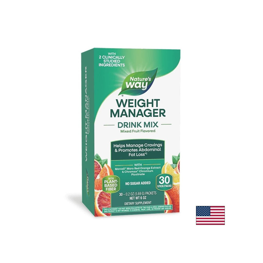 Formulă pentru controlul apetitului, greutății și grăsimii abdominale - Weight Manager - 30 de pliculețe cu aromă de fructe