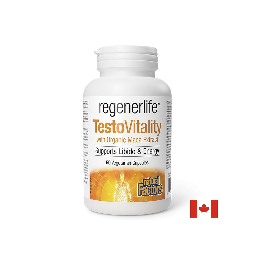 TestoVitality Regenerlife™ Formula pentru bărbați - Testosteron, energie și vitalitate masculină, 60 capsule
