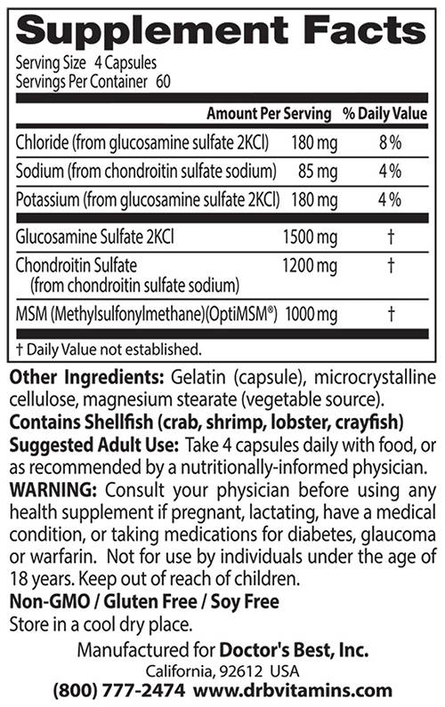 BEST Glucozamin Condroitin &amp; MSM - 240 capsule