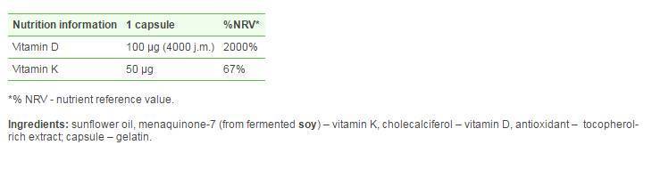 GOLD-Vit D3 + K2 30 capsule
