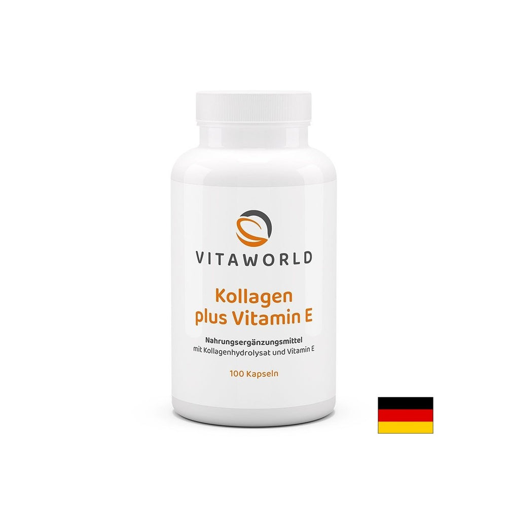 Îngrijire pentru păr, piele și articulații - Colagen (bovin) 500 mg + Vitamina E, 100 capsule