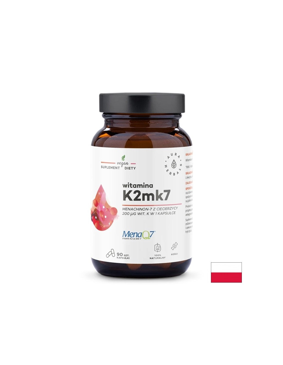 Îngrijirea oaselor și inimii - Vitamina K2 (MK-7), 200 µg x 90 capsule