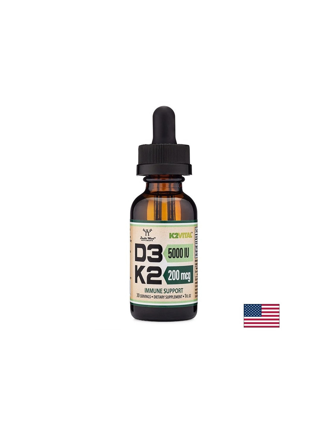 Îngrijirea oaselor - Vitamina D3 5000 UI + K2 200 µg, picături, 29,6 ml
