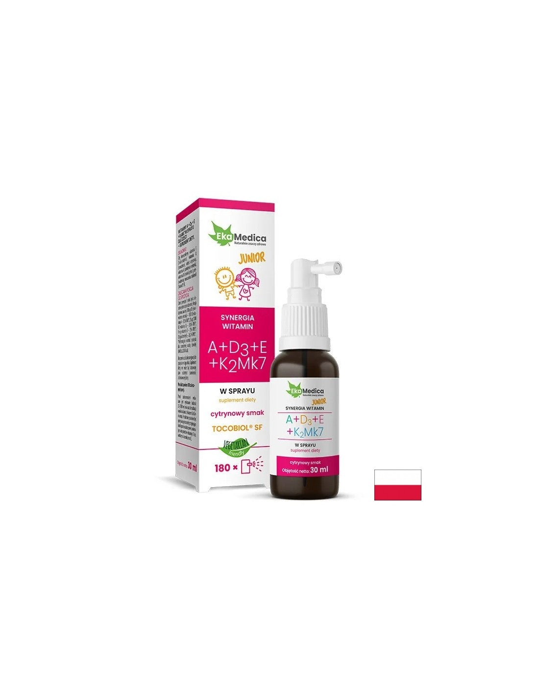 Îngrijirea oaselor - Vitaminele A + D3 + E + K2, 30 ml, spray oral, 180 doze