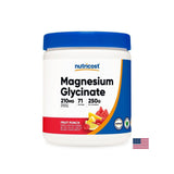 Îngrijire pentru inimă și mușchi - Magneziu (bisglicinat), pulbere 210 mg x 250 g, cu aromă de punch de fructe