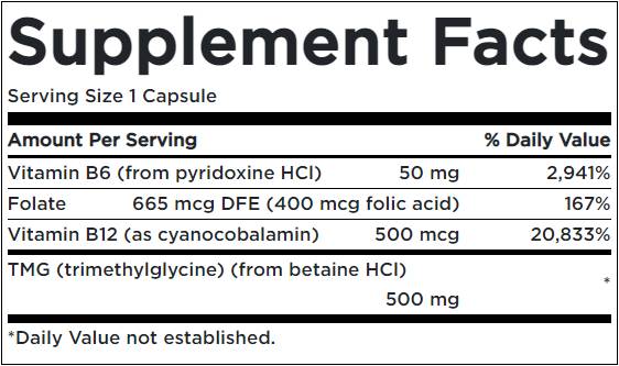 Formula cu homocisteină - 120 capsule