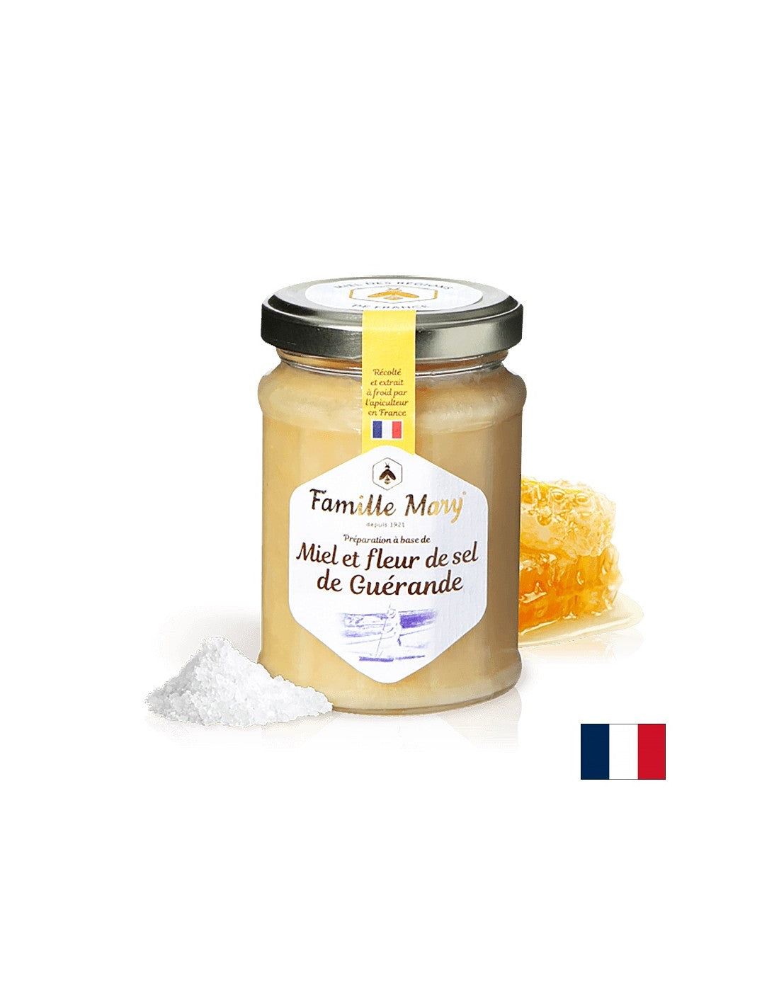 Honey &amp; fleur de sel de Guérande - Miere și sare de mare, 230 g