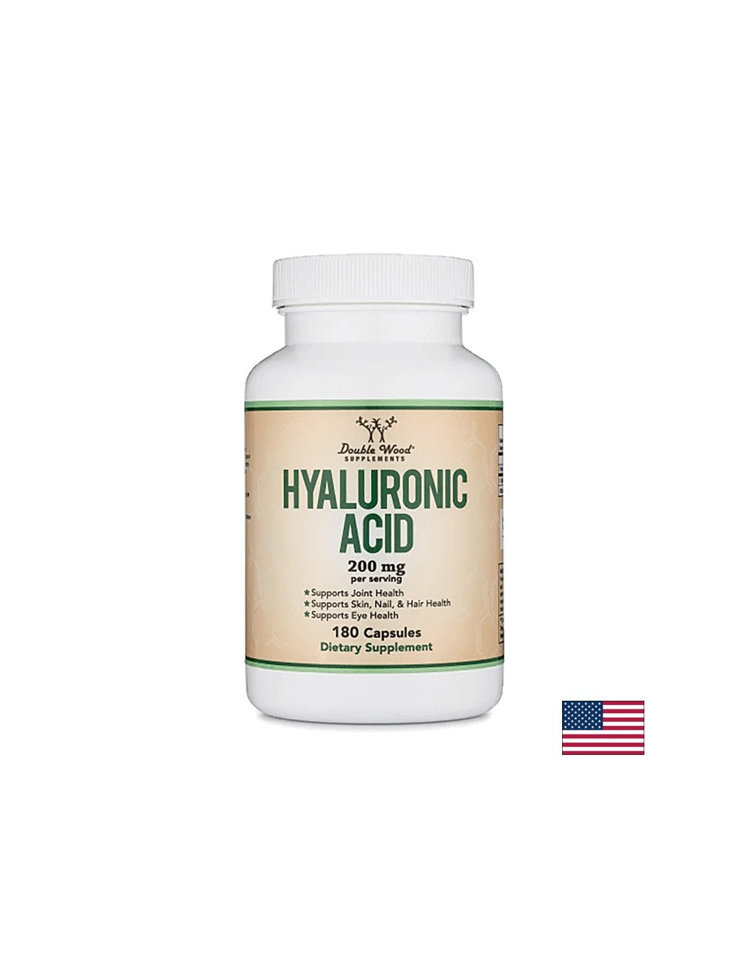Acid hialuronic - Acid hialuronic, 180 capsule Double Wood