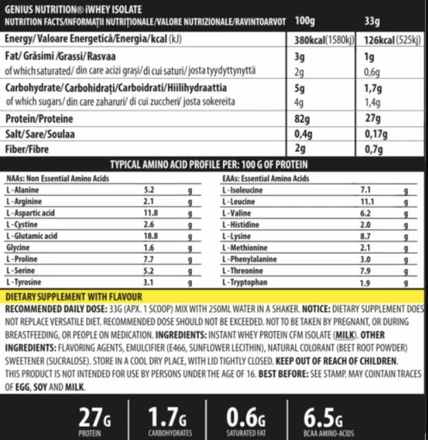 iWhey izolat - 900 de grame