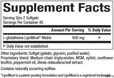 Glutation LipoMicel Matrix 300 mg - 90 capsule de gel