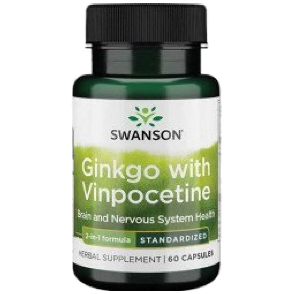 Ginkgo cu Vinpocetină (Standardizat) 40 mg - 60 capsule