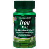 Fier 15 mg | Cu vitamine si minerale 100 capsule