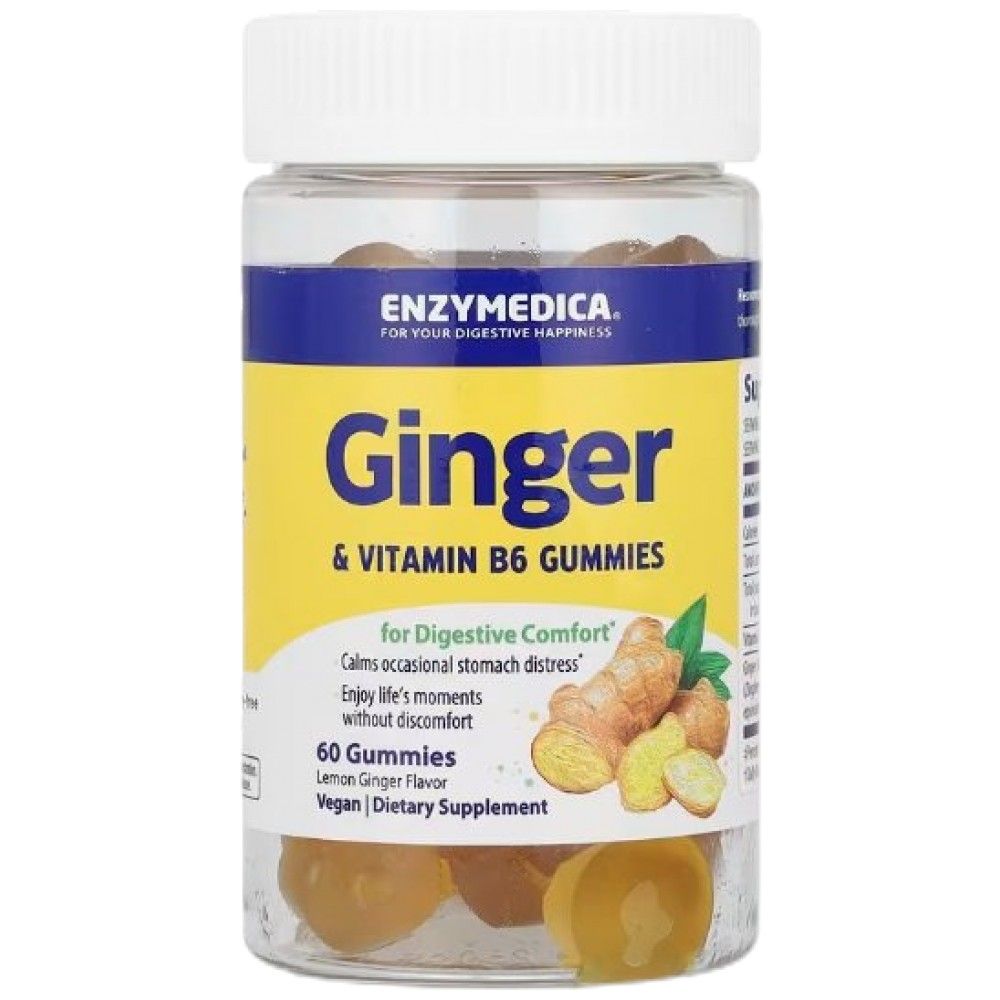 Gumii de ghimbir și vitamina B6 - 60 de gumii