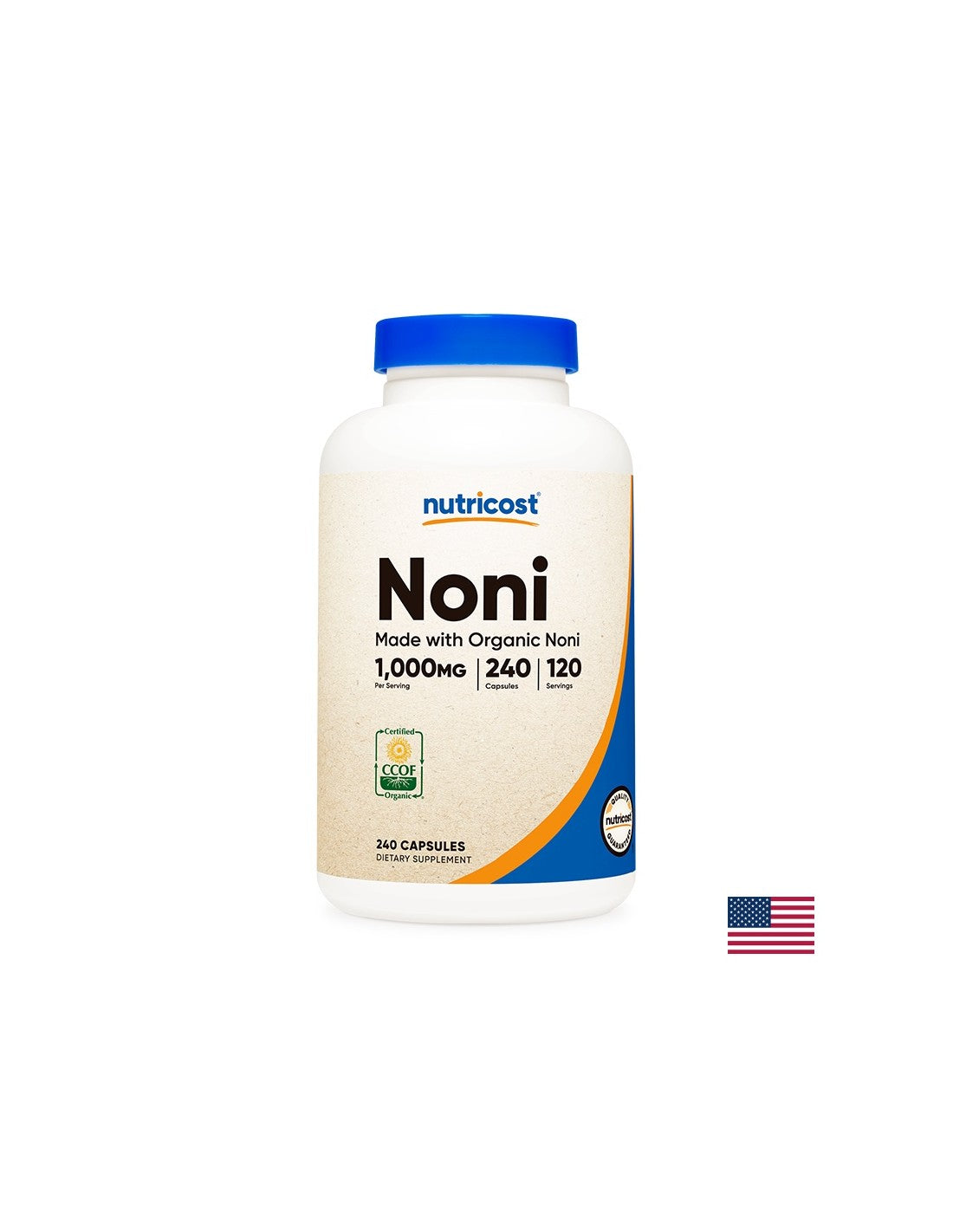 Imunitate - Fructul Noni, 500 mg x 240 capsule Nutricost