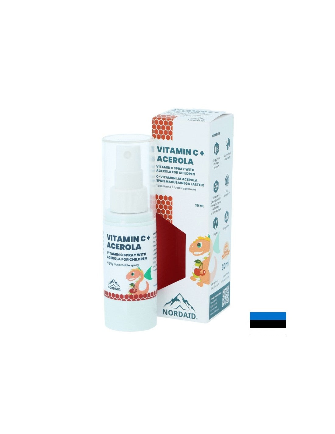 Imunitate - Vitamina C + Acerola, spray cu aroma de coacaze negre 30 ml/ 200 spray-uri Nordaid