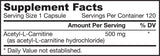 Acetil L-Carnitină 500 mg - 120 capsule